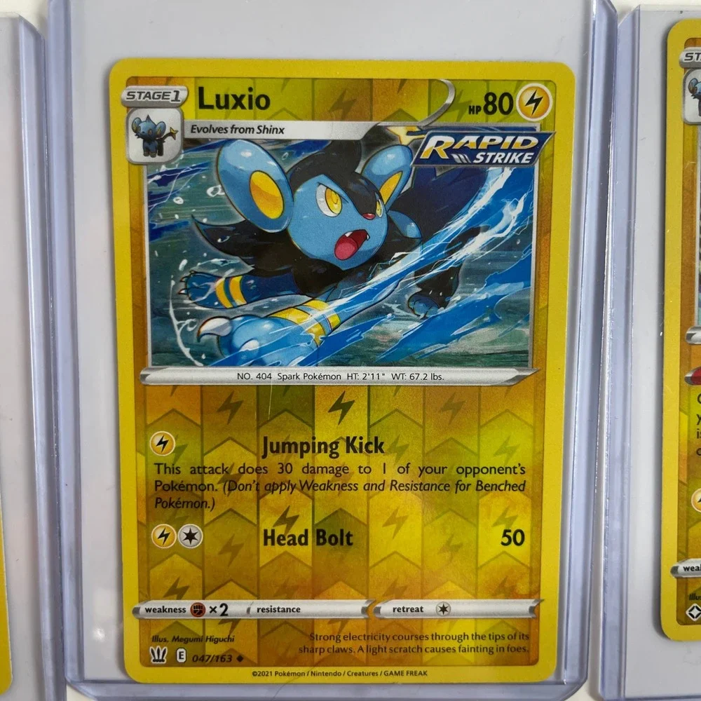 Pokemon Card Lot Shinx Luxio Luxray Reverse Holo Shining Fates Battle Styles 9ct